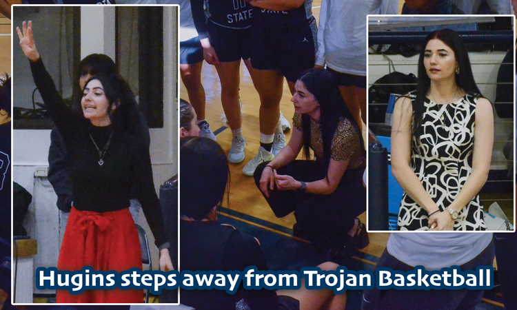 Hugins steps away from Trojan Basketball